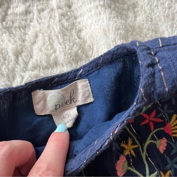 Peek Blue Floral Embroidered Dress - Picture 4 of 8